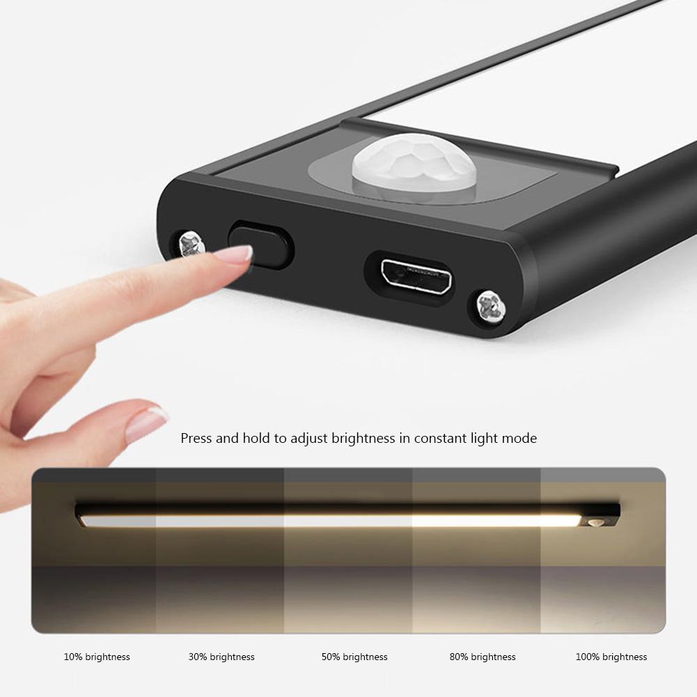 Motion Sensor Under Cabinet Lights with Charging Cable Magnetic High Capacity Battery Detachable Ultrathin Housewear Furnishings