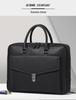 Men's Genuine Leather Water-Resistant Briefcase: High-End, Large-Capacity Commuter Bag