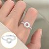 Korean S925 Silver Cross Military Flower Ring: Retro, Adjustable, Fashionable Hip-Hop Index Finger Design for Women.