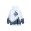 Li Ning Wade X Artist DFT Collaboration Series All Over Print Letter Zip Up Hoodie Men Jacket White AFDT773-1
