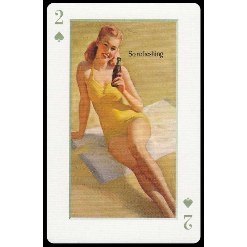 Custom Aluminum Tin Sign Art - Vintage Playing Cards and Women Wall Decor