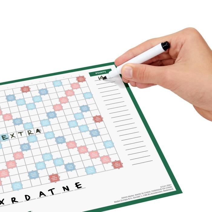 Mattel Games - Scrabble Duplicate - Jeu de société et de lettres - 2 à 6 joueurs - Dès 10 ans