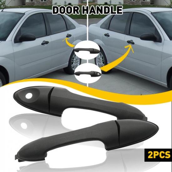 2pcs Exterior Door Handle Set For 2000-07 Focus Ford Front Rear w/Keyhole 2Pc
