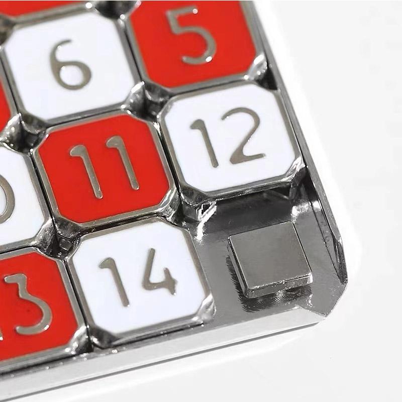 On Beş Sayı Bulmacası Kaydırmalı Oyun Metal Zeka Oyunları Yetişkinler ve Çocuklar İçin IQ Meydan Okumaları Matematik Eğitici Oyuncaklar En İyi Hediyeler