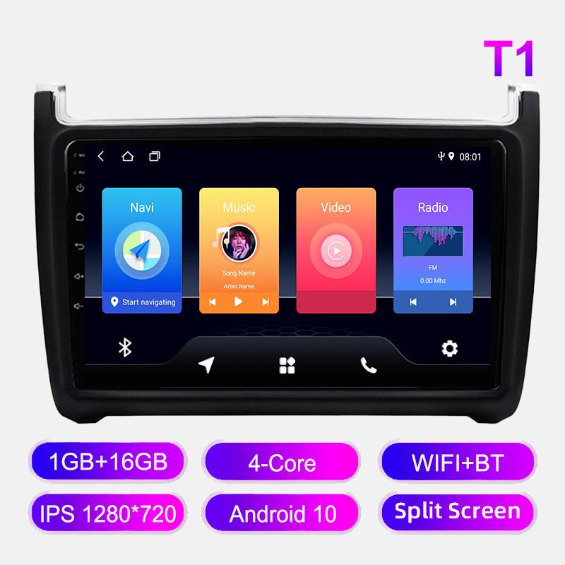 

Carplay для Volkswagen VW Polo 5 Sedan 2008-2020 Автомобильный радиоприемник Мультимедийный проигрыватель Стерео Навигация GPS Головное устройство 4G WIFI Android 12