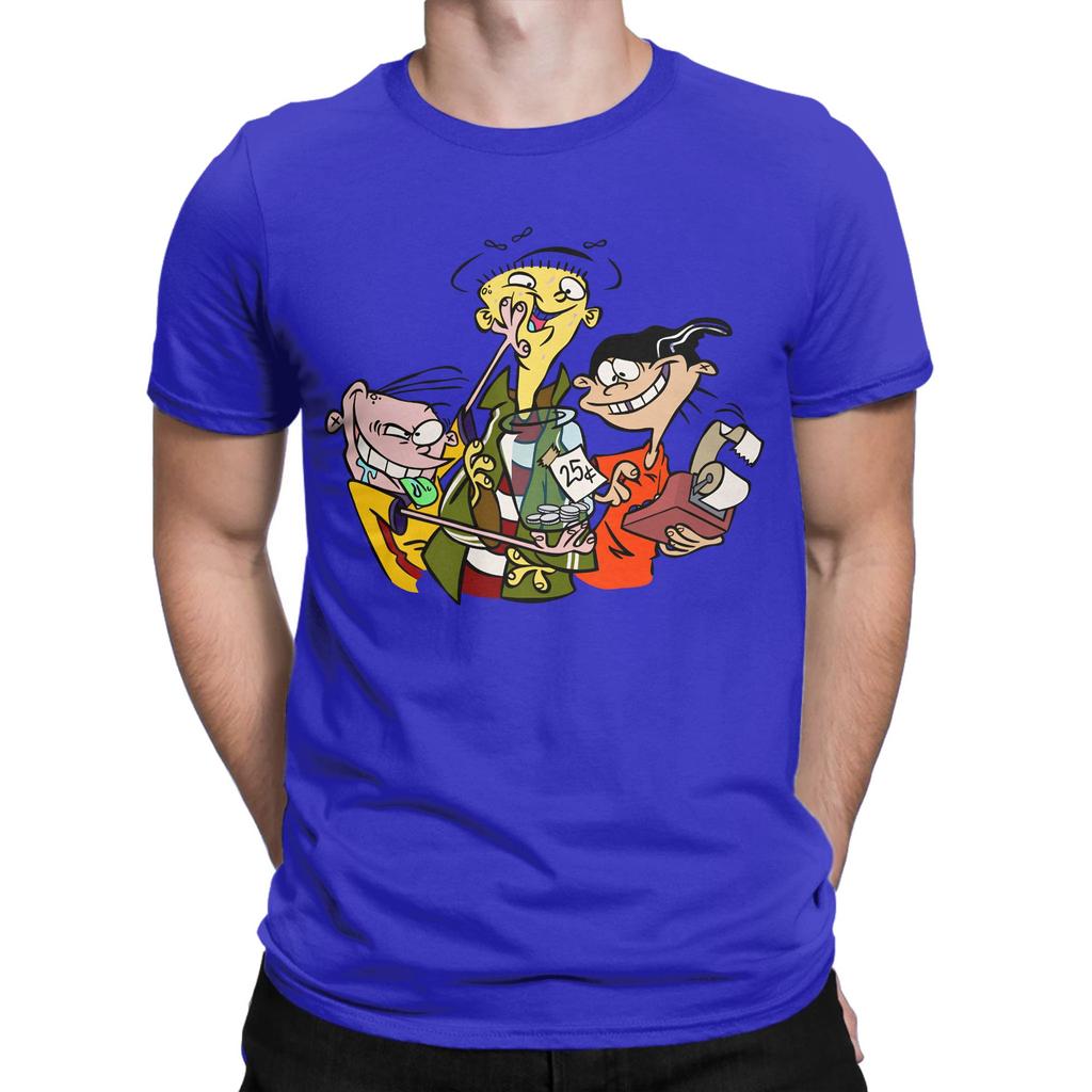 Leisure Ededd N Eddy Cartoon Retro Funny Tower Tshirt For Unisex Round Neck Cotton T Shirts Short Sleeve Tee Shirt Summer Tops