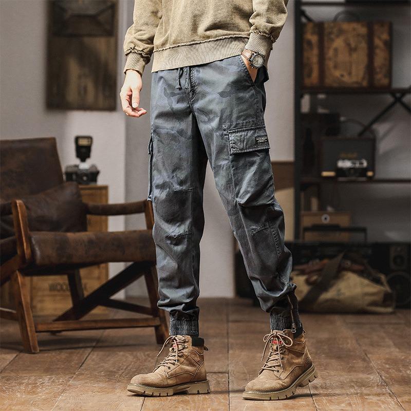 Outdoor Camouflage Casual Multi-bag Overalls Loose Functional Tactical Pants Spring and Autumn Tide Brand Pure Cotton Leggings Men's Trousers