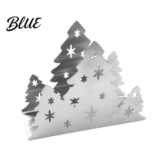 Christmas Tree Napkin Holder Holder Stainless Steel Vertical Paper Towel Stand Festive Organizer Decorative Dispenser for Holiday Party Dining Table