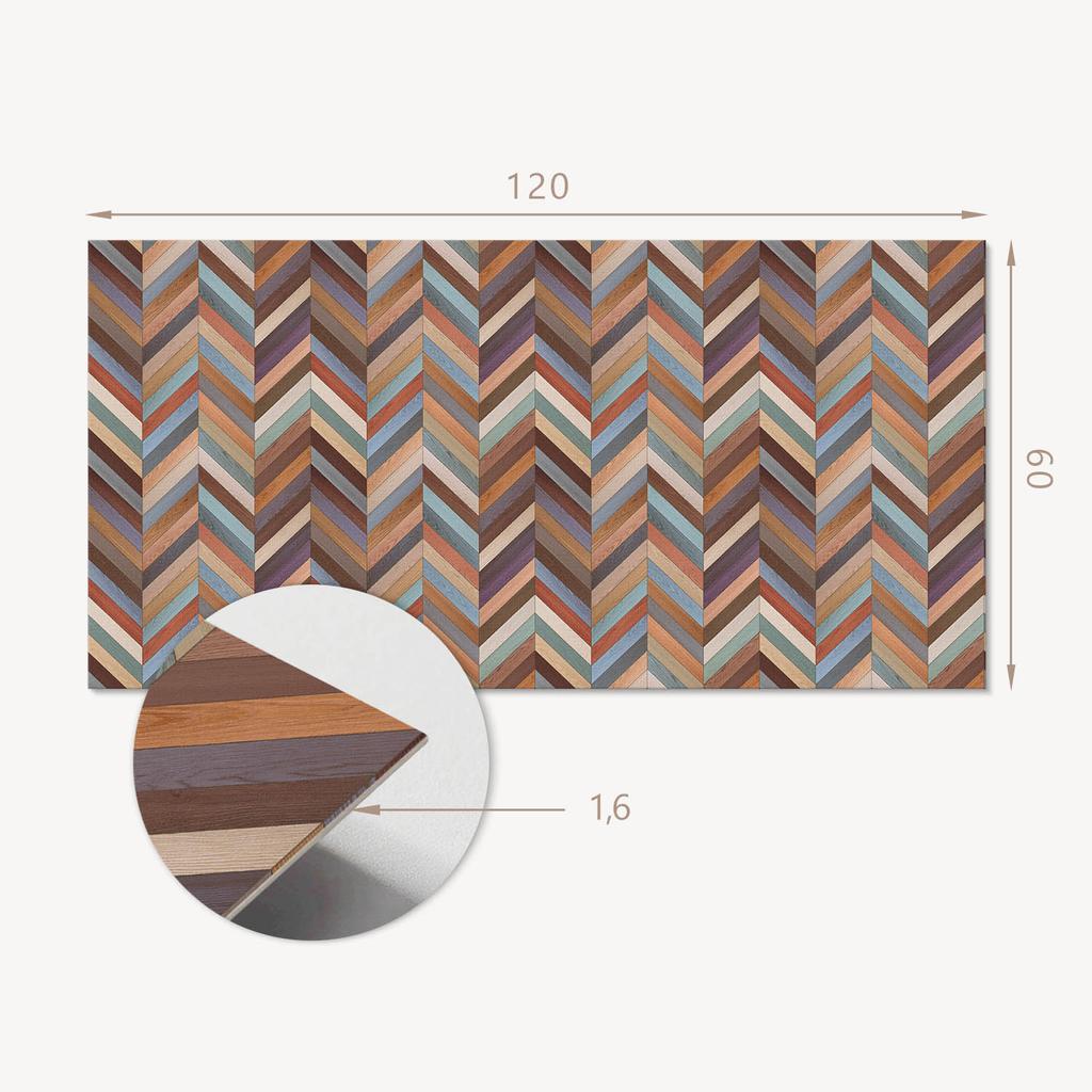 Wall Decoration PVC Panel with Pattern for Room 120X60 Cm Herringbone Wood Pattern