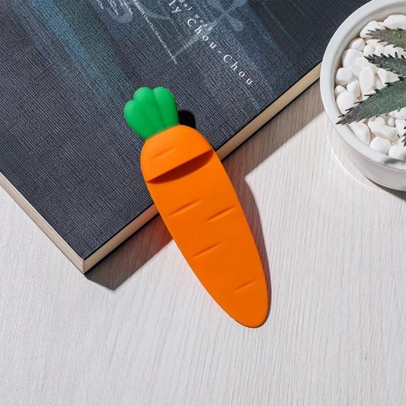 Cute Kawaii Carrot Bookmark Cartoon 3D Stereo Book Marks for Kids DIY Decoration Gift School Supplies Office Stationery