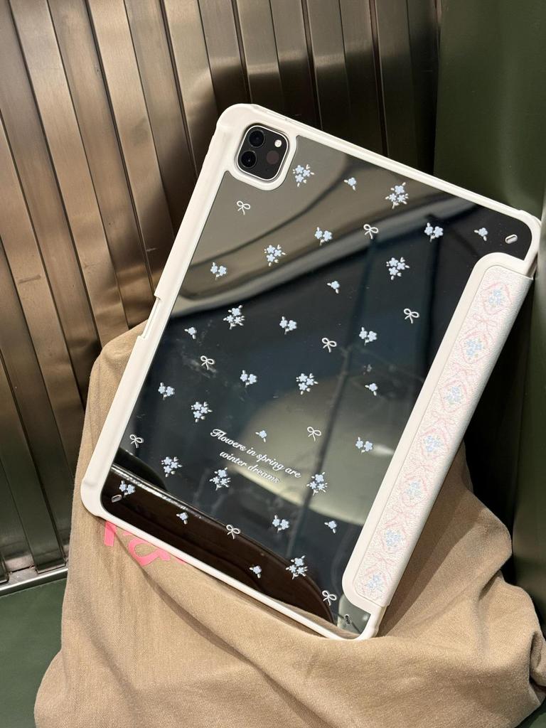 Three-Fold Floral Bow iPad Pro 2021 & iPad Mini 6 Tablet Case