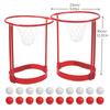 [Basketball Party Game] Basketball Party Game | Adjustable Basket Net Headband for Kids and Adults | with 20 Balls for Carnival Party Birthday