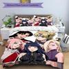 3pcs NARUTO (2) Design Cover Set - HD Printed Bedding with 1 Cover and 2 Pillowcases - Perfect for Home and Dorm Decor