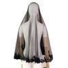 Black Lace Halloween Bride Lace Mantilla Bridal Wedding Veil Head Covering Scarf