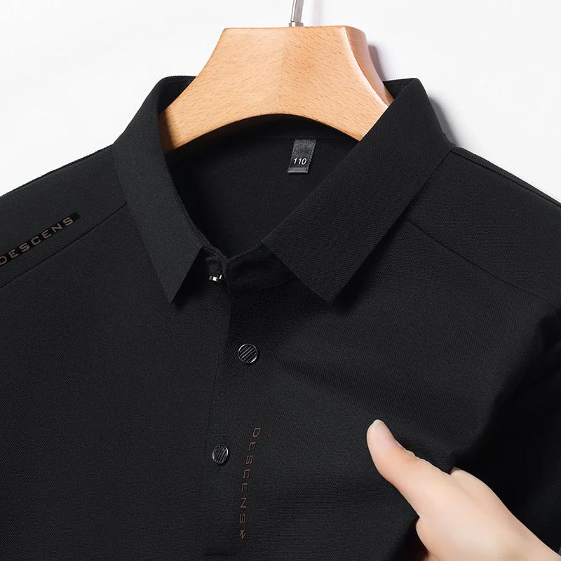 New Men's Casual Fashion Printed Short Sleeve Polo Shirt Anti Wrinkle Breathable Comfortable Summer Versatile T-shirt