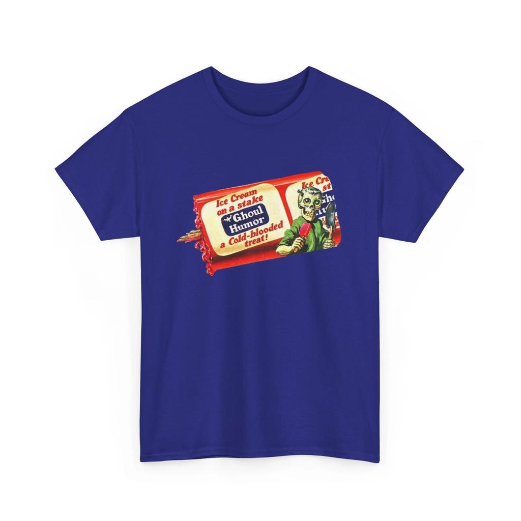 Wacky Packages Ghoul Humor Ice Cream Printed T shirt Funny Good Humor Parody