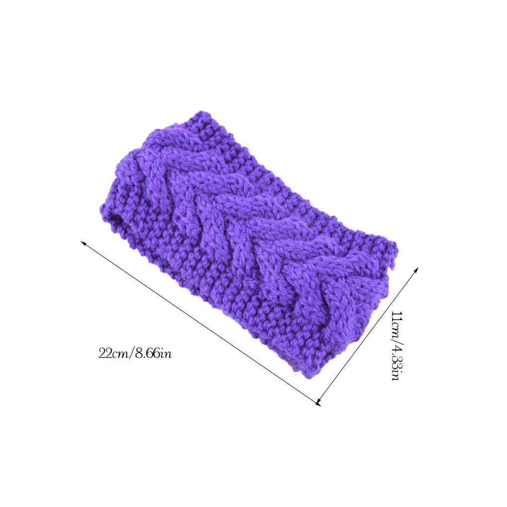 Womens Winter Headband Elasticity Head Protector Warm Chunky Ladies Ear Muffs Simple Style Hair Accessories for Women