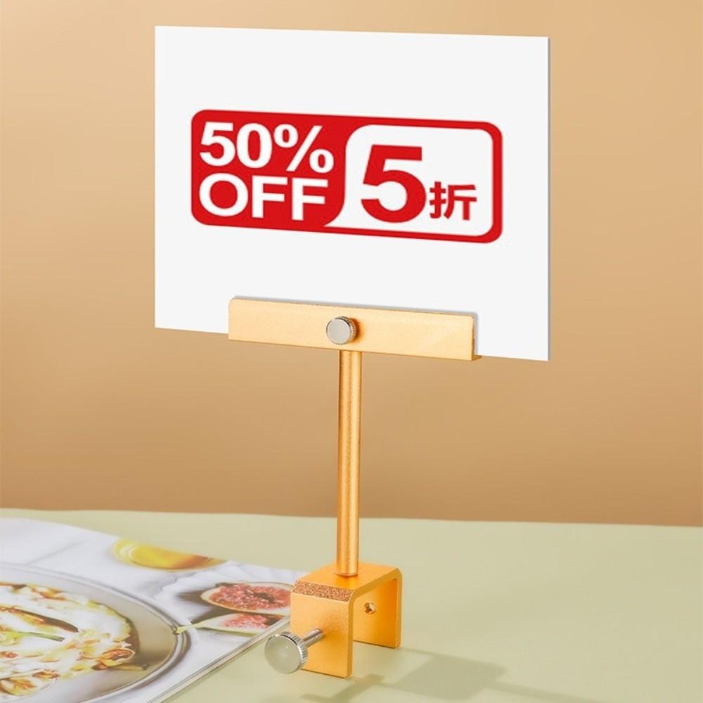 Adjustable Sign Holder Clamp Aluminum Pop Display Clip Holder Merchandise Label Clip  Office