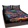 Stacked Car 3-Piece Bedding Set With Two Pillowcases, Suitable For Living Room And Bedroom (Colorful, Design, Unique Gift)