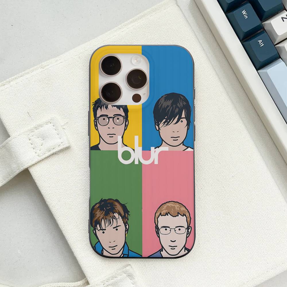 Rock Band B-Blur Corrugated Stripe Phone Case For IPhone 17 16 15 14 13 12 11 Pro Max Plus Pro Shockproof Cover