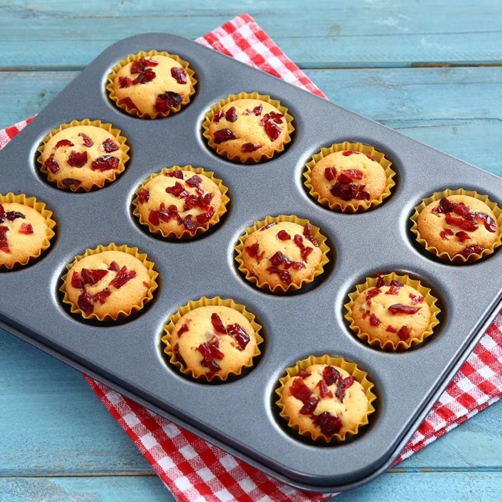 12/6 Grid Muffin Pan Non-Stick Cupcake Mold Kitchen Baking Tool Cheesecake Pan  Bakery