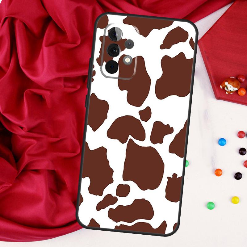 Spotted Cow Skin Print For Samsung Galaxy A26 A05 A06 A16 A54 A34 A14 A22 A32 A52 A55 A35 A15 A53 A13 A56 A36 Case