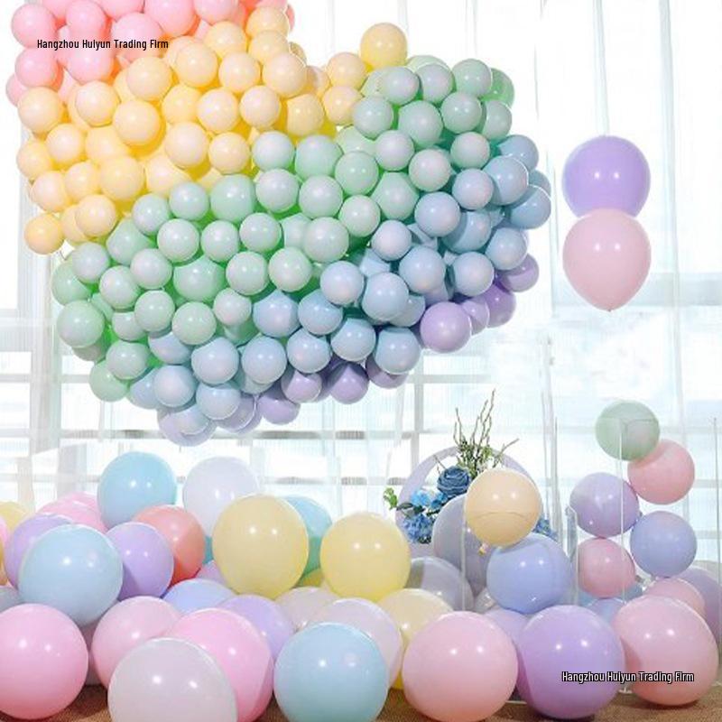 Macaron Colorful Mix Dopamine Thickened Balloons for Children's First Birthday Decoration