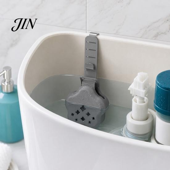 In-tank Bleach Dispenser Toilet Tank Tablet Holder, Adjustable Hanging Controlled Dispenser, with Rustproof Flexible Plastic Cleaning Basket