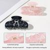Elegant Hair Claw Clip With  Embellishments Pink Bowknot Design Anti-Slip Grip Fashionable Daily Wear Accessory