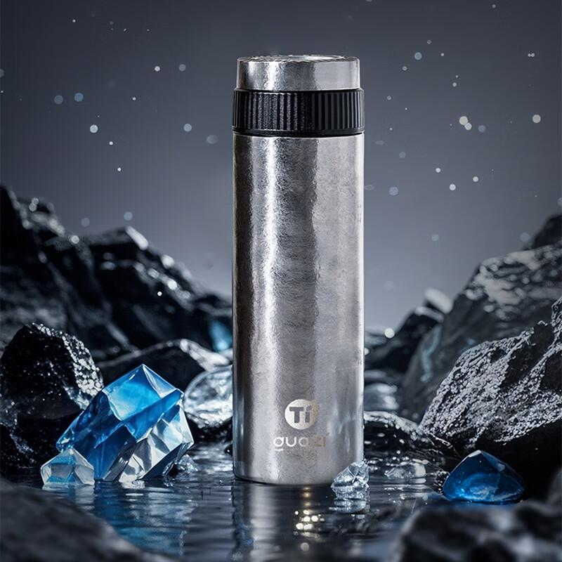 GUOZI Pure Titanium Business Cup with Temperature Display