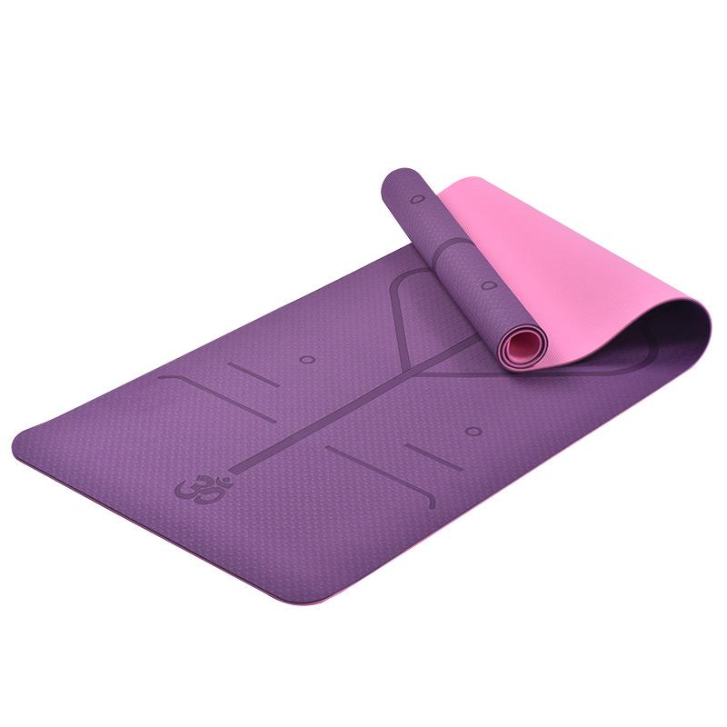 Verdickte rutschfeste TPE-Yogamatte für Fitness, Stoßdämpfung und Schalldämmung