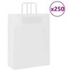 VidaXL Paper Bags 250 Pcs with Handles White 32x12x42 Cm, Paper Bag, Paper Gift Bag, Paper Gift Bag, 4101844