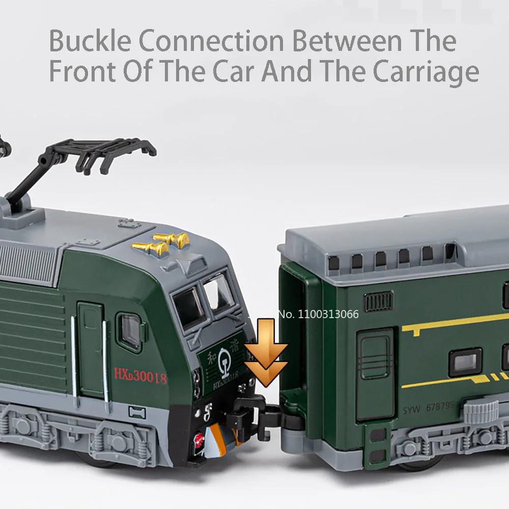 1:87er Maßstab DONGFENG HEXIE Zugmodelle Autos Spielzeug Legierung Druckguss 4 Türen zu öffnen Lichtmusik Elektrische Züge Kinder Lernspielzeug