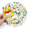 10/30/50pcs Kawaii Pikachu  Stickers Japanese Anime Waterproof Decal DIY Skateboard Helmet Suitcase Classic Manga Sticker
