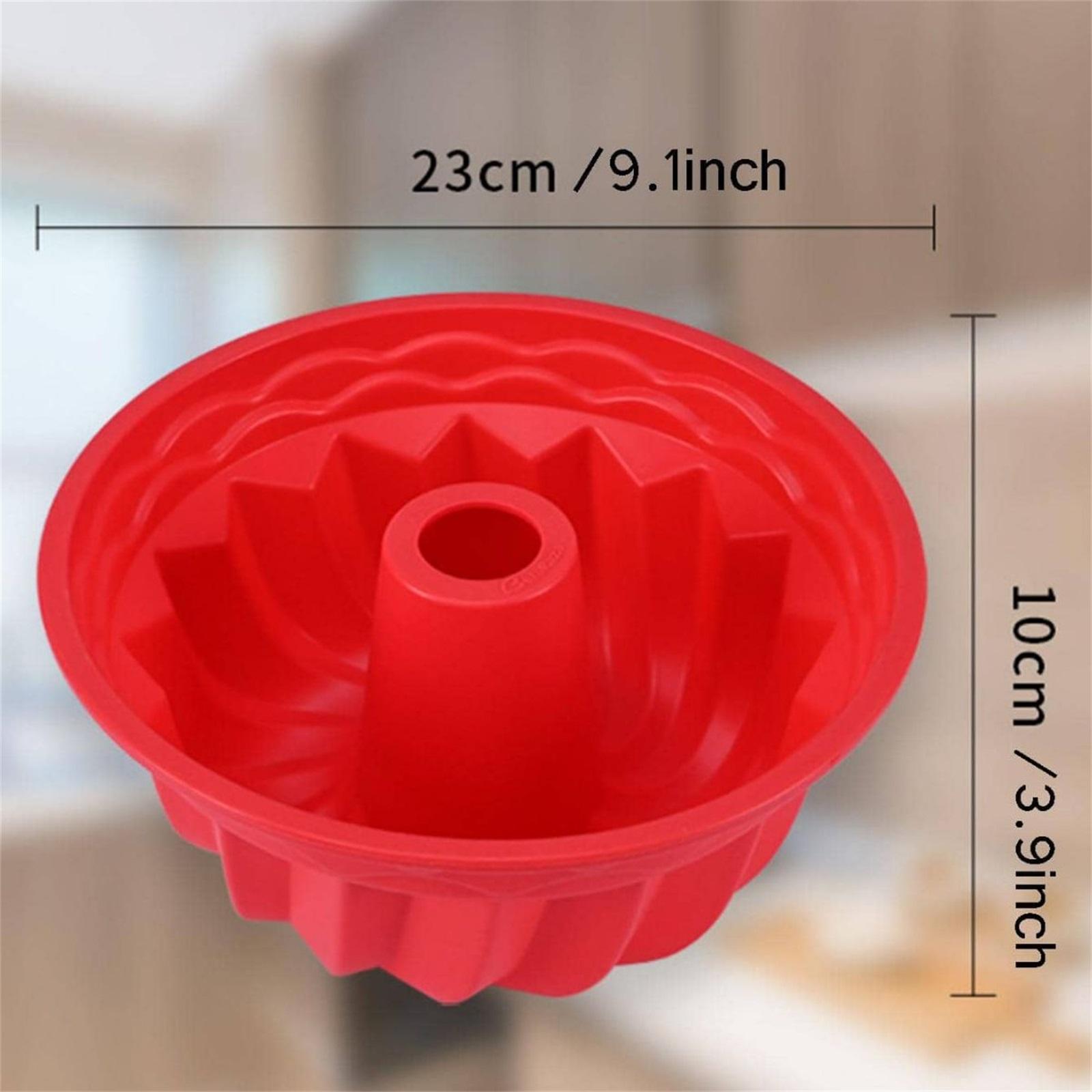 

Red Circular Silicone Baking Mold, Heat-resistant Food Grade Silicone Bread Mold, Cake Mold One Size червоний