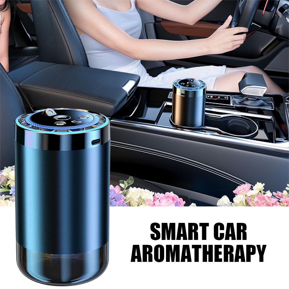 Car Smart Electric Air Aromatherapy Diffuser Rechargeable Car Air Freshener Removing Odors with LED Colorful Lights Car Gift