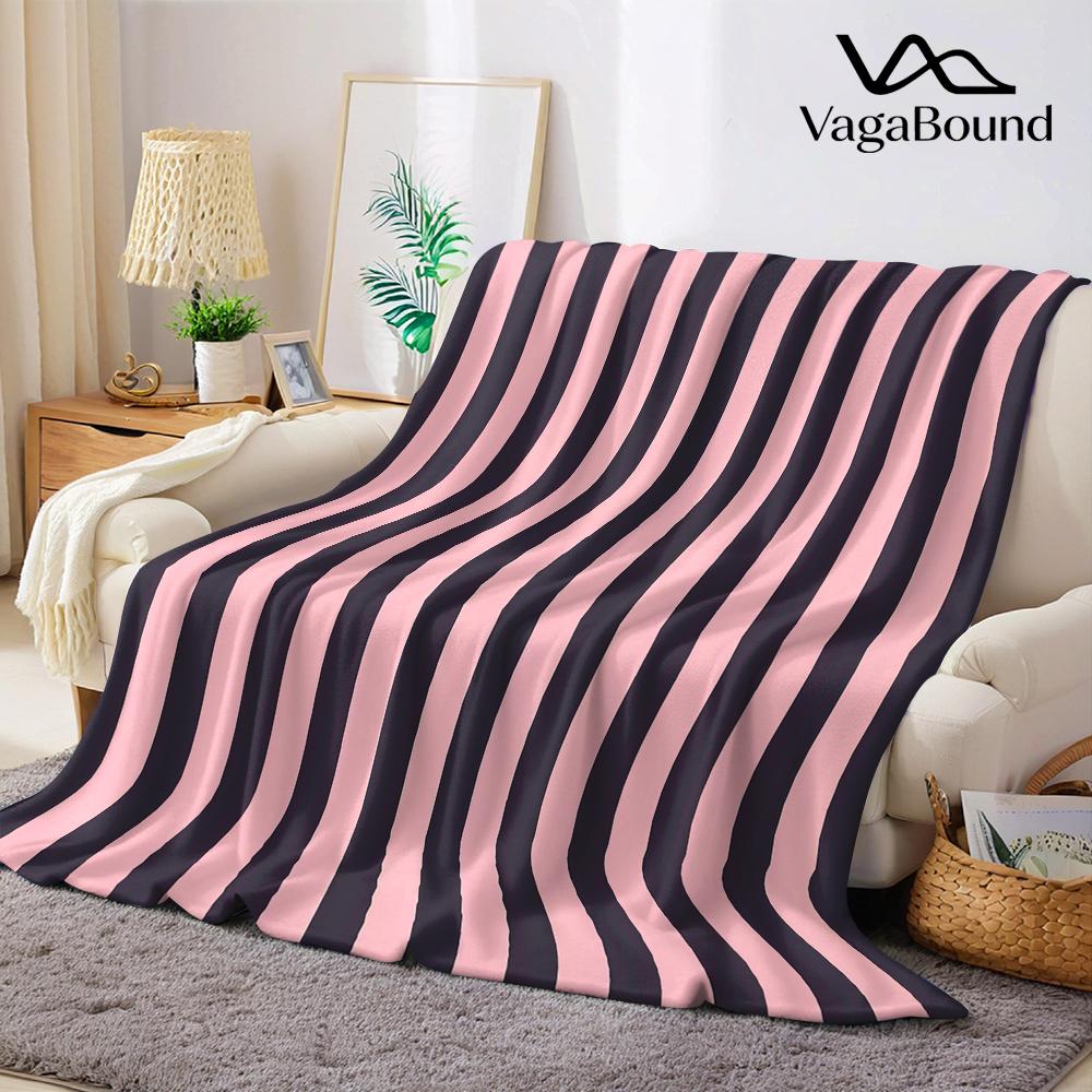 Pandara Jewelry Unisex Blush Noir Flannel Blanket Warm Soft Halloween Christmas Couch Warm Cozy Decorative Decor Gift For All Season