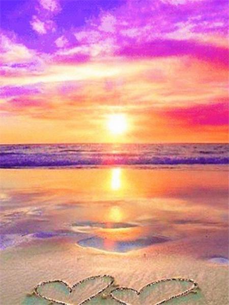 

5D Diy Алмазная картина Мозаика Закат Море Домашний декор Полная квадратная круглая вышивка Пляжный пейзаж Настенное искусство Full Round 20x30CM