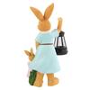 Resin Rabbit Garden Ornament with Solar Light Cute Rabbit Animal Ornament for Xmas Party Outside Patio Yard Lawn Porch Decor