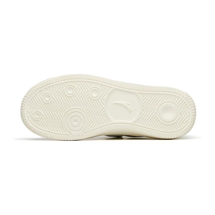 Anta Kids Velcro Strap Breathable Casual Skate Shoes Off White Red A332118000C-1