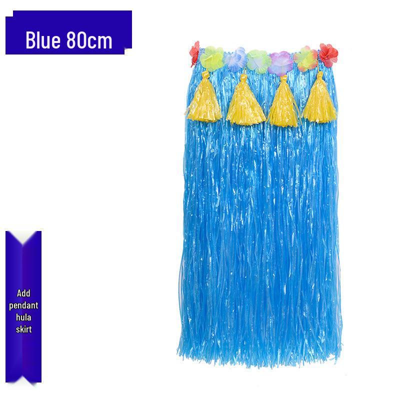 Colorful Hawaiian Hula Dance Costume Skirt Set for Role-Playing Activities