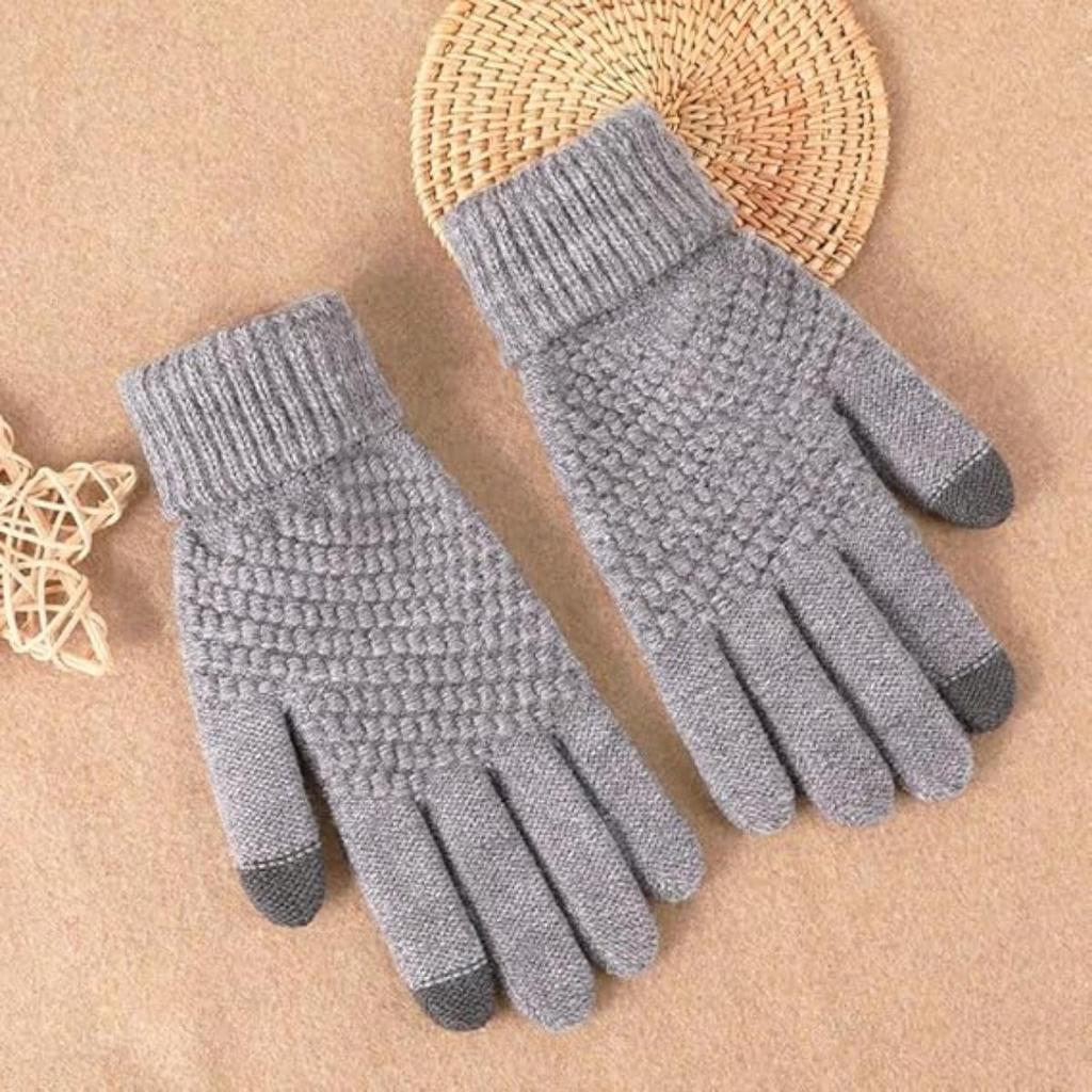 Guanti Caldi per Donna e Uomo Guanti Lavorati a Maglia Foderati in Pile