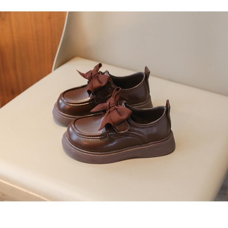 Kids Girls Princess Leather Shoes British Style Soft Sole Casual Low Top Flats
