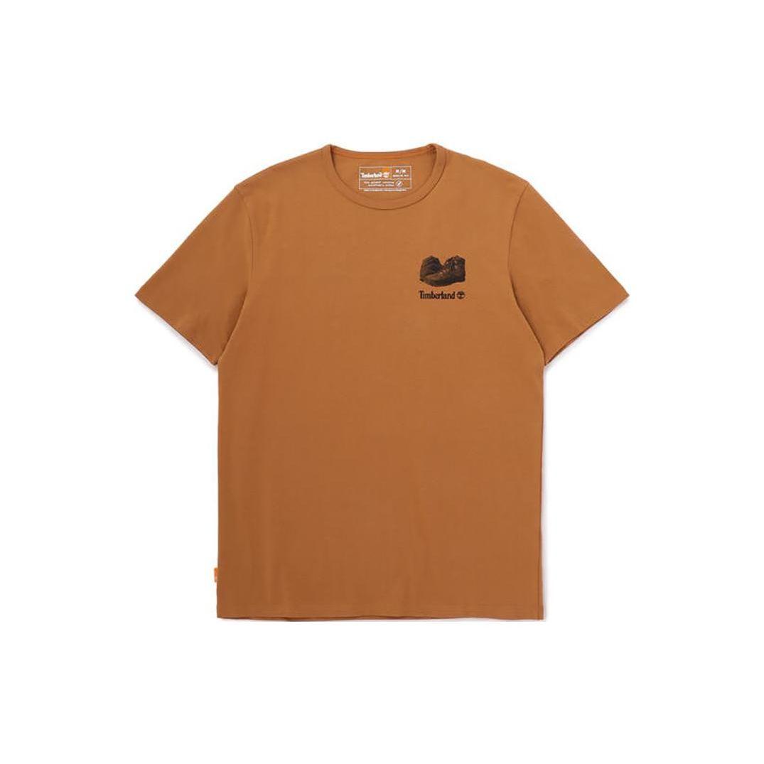 

Timberland Ss22 Logo Round Neck Cotton Short Sleeve T-Shirt Men Tops Brown A61PH-P47 M