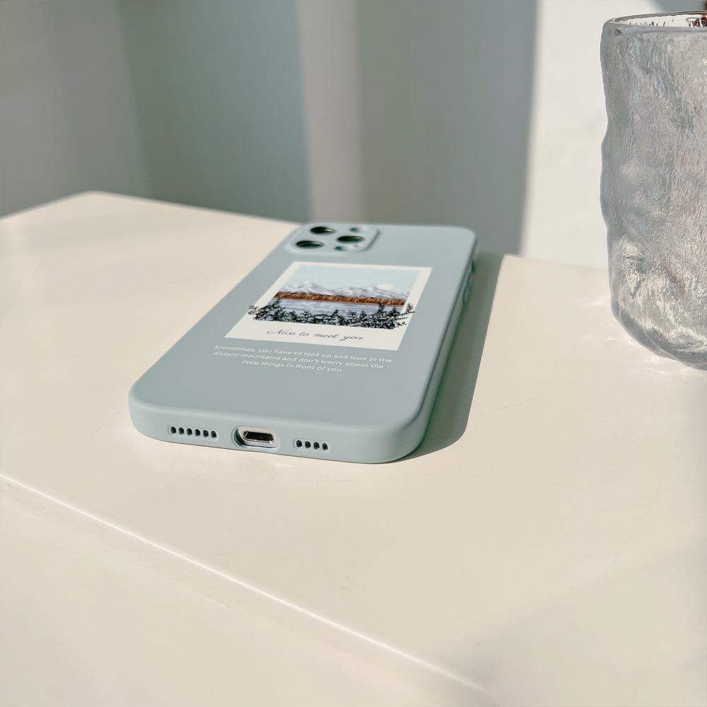 Art Oil Painting Snow Mountain Case for iPhone 16 iPhone 17 iPhone 17 Pro Max