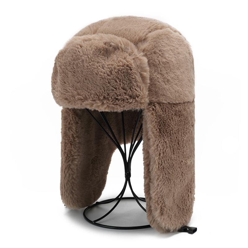 Winter Warm Ear Protector Head Cap For Men Women Outdoor Thick Windproof Warm Cycling Cap Retro Pilot Locomotive Warm Cap