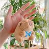 Cute Capybara Plush Keychain Backpack Pendant Toy Car Key Ring Decoration Accessories Kawaii Stuffed Doll Children Birthday Gift