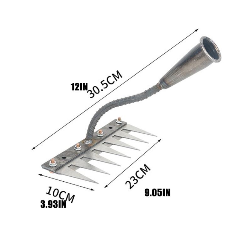 Durable 5 Tines Weeding Rakes Ergonomic Handle Rakes for Home Gardeners and Small Farm Owners, Easy to Store and Carry
