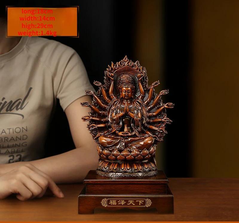 

счастливая Тысячерукая Богиня Милосердия Домашняя статуя Будды Гуаньинь