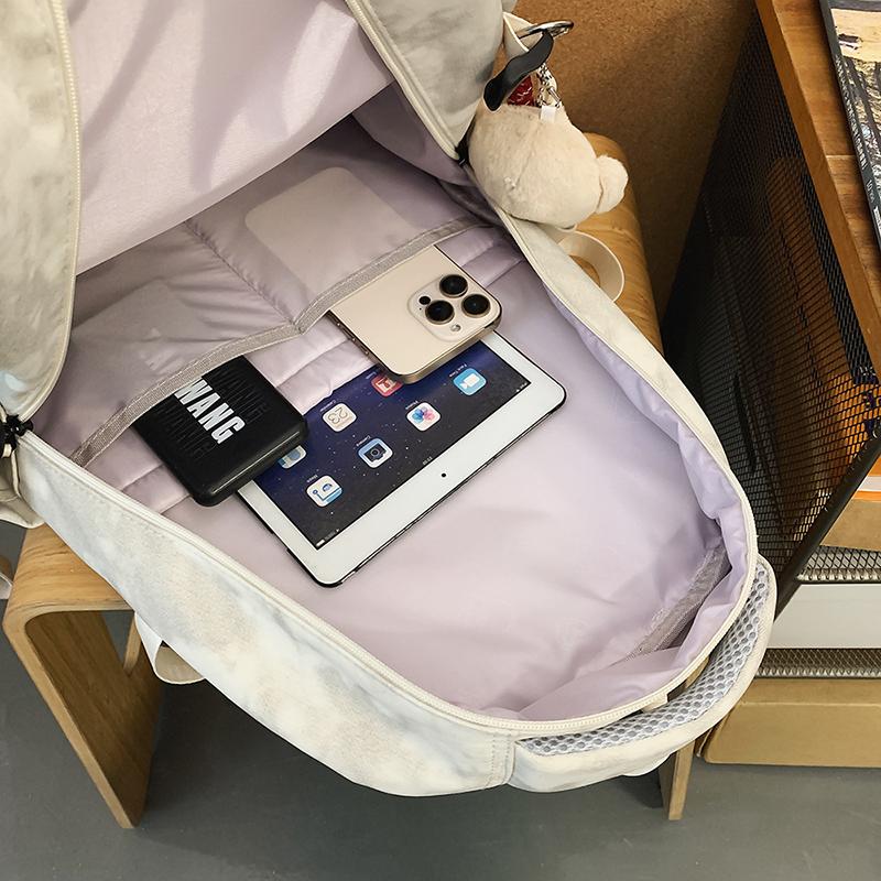 Rucsac de școală pentru studenți, culoare solidă, pentru bărbați, rucsac de navetă cu capacitate mare pentru femei